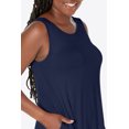 thumbnail image 5 of Women's Full Size Round Neck Sleeveless Dress with Pockets 95% rayon and 5% spandex for Everyday Casual Comfort, 5 of 17