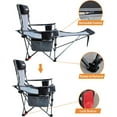 thumbnail image 6 of Adjustable Reclining Camping Chair with Footrest, Cotton Cushion, Portable, 6 of 8