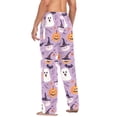 thumbnail image 3 of FORMRS Mens Pajama Pants with Pockets Sleepwear Lounge Bottoms Sizes S-2XL, Purple Cute Halloween, 3 of 7