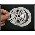 thumbnail image 5 of Protector plano de colador de baño de aluminio, para usar como atrapapelos, paquete de 5, tapón de desagüe de piso de acero inoxidable 304, 5 of 5