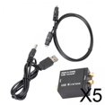 thumbnail image 1 of 5x Convertidor De Audio Digital A Analógico Coaxial Óptico Toslink A Analógico, 1 of 8