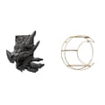 thumbnail image 1 of Elegante sujetalibros de metal y estante de pared de niveles, organizador decorativo para sala de estar y decoración moderna., 1 of 8