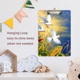 thumbnail image 2 of ALAZA Plastic Clipboard A4 Letter Size Decorative Clipboards for Students Women Men 9" x 12.5" Pigeon Oil Paint, 2 of 6