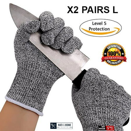 2018 NEW LEVEL 5 EN388 CUT RESISTANT GLOVES KITCHEN TOOL ULTIMATE PROTECTION X2 PAIRS