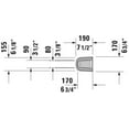 thumbnail image 4 of Duravit D-Code Sink Pedestal White, 4 of 4