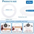 thumbnail image 2 of shiyou-Goof Rings Inner Diameter 4.13", Outer Diameter 5.91", 4 Pcs Metal Goof Rings Cover Recessed Light Trim for Ceiling Wall Fixtures Can Lighting Down Light LED, Matte Finish White, 2 of 4