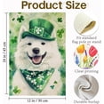 thumbnail image 6 of St Patricks Day Samoyed Garden Flags for Outside 12x18 Inch Double Sided, Pet Me I''m Irish Small Yard Decoration Farmhouse Holiday Outdoor(14116), 6 of 6
