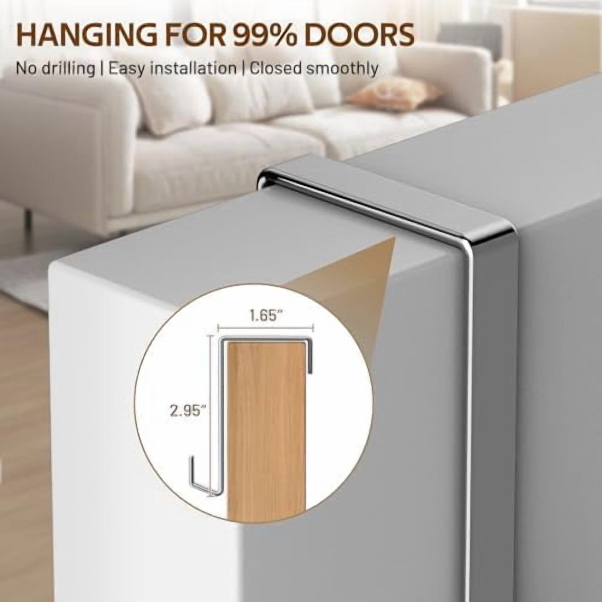 30 Pairs Over the Door Shoe Organizer Breathable Mesh Hanging Shoe Rack for Closet Storage with Wide Deep Pockets 10 Tier Shoes Holder Fit All the Family's Sneakers, Boots, Heels (White, 71")