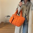 thumbnail image 3 of Cloud Totebag Puffy Bolso de mano para mujer de gran capacidad con una pequeña bolsa para colgar (naranja, 3 of 7
