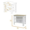 thumbnail image 4 of FM FURNITURE Ensemble de Cuisine Moderne 2 Pcs en Bois Manufacturé Blanc/chêne, 4 of 9