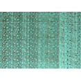 thumbnail image 1 of Ahgly Company Indoor Rectangle Abstract Turquoise Blue Modern Area Rugs, 7' x 9', 1 of 4