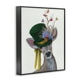 thumbnail image 4 of Stupell Industries Deer with Butterfly Hat Animals & Insects Painting Black Framed Art Print Wall Art, 16 x 20, 4 of 10