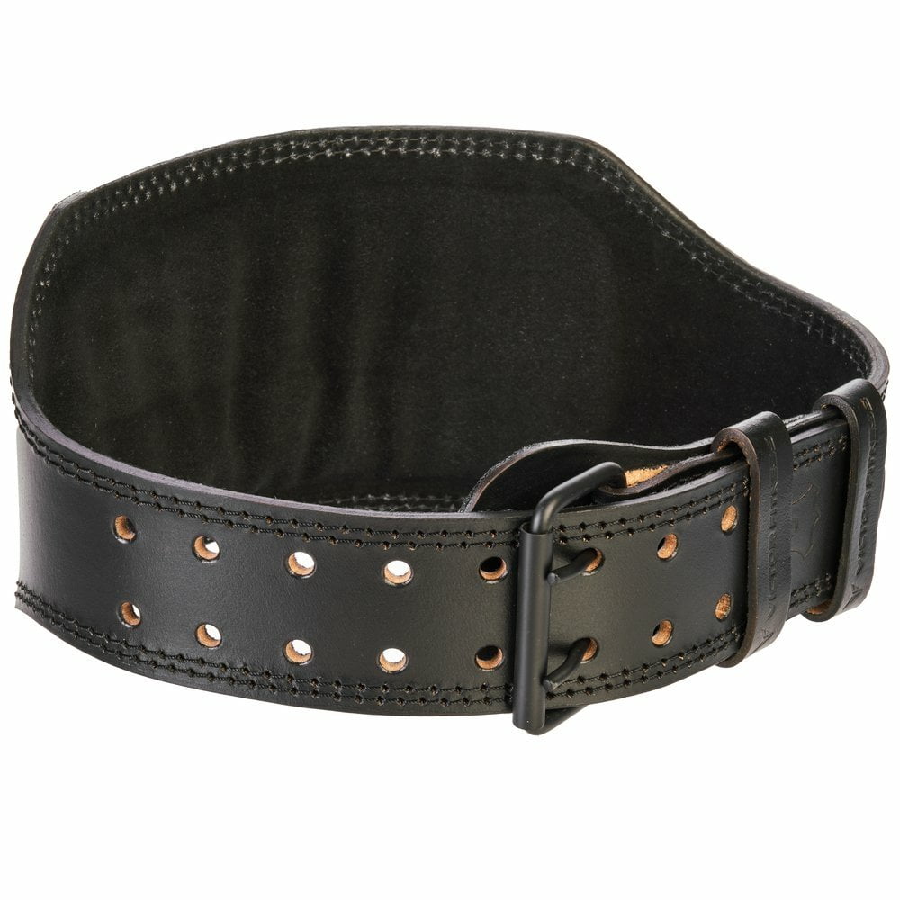 Victor Fitness 100% Top-Grain Leather Heavy-Duty Weightlifting Belt + 24" Unpadded Weightlifting Wrist Straps