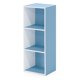 thumbnail image 1 of Librería Furinno, estante abierto de 3 niveles, blanco/azul claro, 30 x 80 x 24 cm, 1 of 7