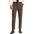 thumbnail image 1 of INSPIRE CHIC Skinny Trouser for Men's Solid Color Flat Front Formal Dress Pants Brown 30, 1 of 5