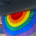thumbnail image 5 of In the Breeze 3706 — 2' x 4', Rainbow Ruffle Bunting — Colorful Pride Home Decoration, 5 of 5