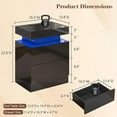 thumbnail image 7 of VanAcc Nightstand Set of 2 with Charging Station and LED Light, Modern Side Table with 2 Drawers and Open Storage Shelf, End Table for Bedroom, Black, 7 of 7