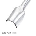 thumbnail image 4 of Half-Round Shaped Leather Cutter Punch 15mm Strap End Punch Tool 2 Pack, 4 of 6