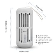 Aspectek Indoor Bug Zapper with LED Light, Bluetooth Speaker, 1-Pack