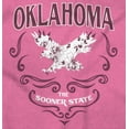 thumbnail image 2 of Cute Oklahoma Flowery Eagle Floral Women's Plus Size Graphic Tee Brisco Brands 3X, 2 of 5