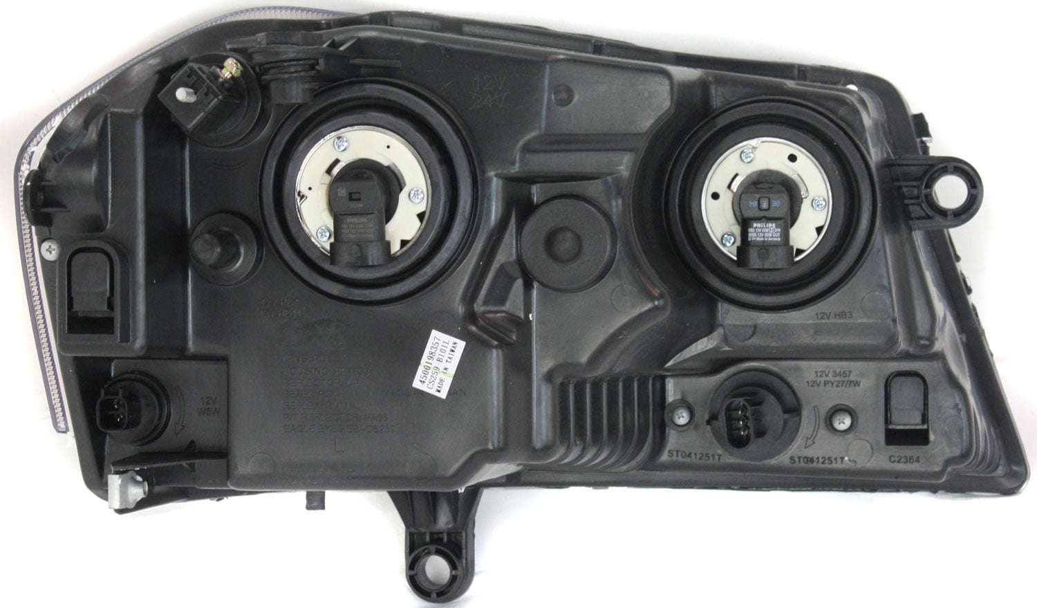 Headlight Compatible With 2008-2010, 2012-2014 Dodge Avenger Left Driver Halogen With bulb(s)