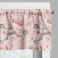 thumbnail image 5 of Ambesonne Paris Valance & Curtain, Croissant Macaroon Muffin, 55"x30", Multicolor, 5 of 6
