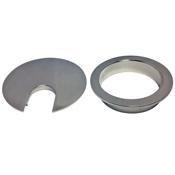 23/8" TwoPiece Metal Desk Grommet Color Brushed Nickel Walmart