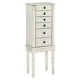 thumbnail image 3 of Olivet Jewelry Armoire, Off-White with Black Felt Lining, 3 of 20