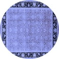 thumbnail image 1 of Ahgly Company Indoor Round Oriental Blue Industrial Area Rugs, 7' Round, 1 of 4