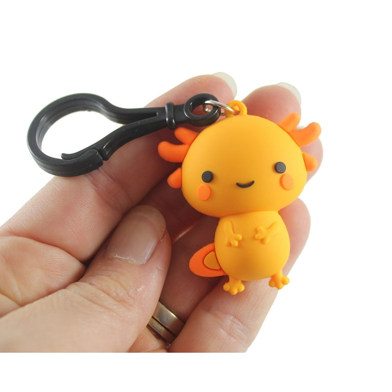 4 Axolotl Accessory - Small on Clip For Keychain, Backpack