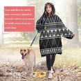 thumbnail image 4 of Wearable Oversized Blanket,Black Geometric Striped Pattern Wearable Blanket Hoodie for Adults,Cozy Hooded Blankets with Super Pockets,Super Warm Fuzzy Pullover for Women & Men, 4 of 6