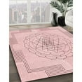 thumbnail image 2 of Ahgly Company Indoor Square Patterned Pink Bubble Gum Pink Area Rugs, 3' Square, 2 of 6