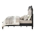 thumbnail image 3 of Acme Chelmsford Queen Bed Beige Fabric & Antique Black, 3 of 4