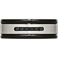 thumbnail image 4 of Stainless Steel Brushed/Polished Black Ip & Cz 8mm Grooved Band (Size 9.5) Made In China sr586-9.5, 4 of 5
