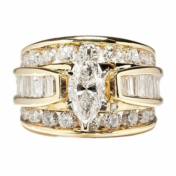 DESIGNICE Promise Rings for Couples,Rust-Proof Wedding Bands for Couples,Graceful Design Couples Rings,Gold Plated