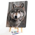 thumbnail image 2 of Kit de pintura por números, cuadro de arte al óleo de lienzo de lobo gris DIY para decoración de pared del hogar Hugtrwg Para estrenar, 2 of 9