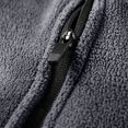 thumbnail image 4 of TOUMENY Men Half Zip Fleece Pullover High Neck Outdoor Hiking Casual Warm Winter Sweater Solid Letter Embroidered Raglan Sleeve Relaxed Pullover Gray XL, 4 of 7