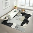 thumbnail image 3 of Assaile 8 x 10 ft Polyester Area Rugs, Gray Runner Color Block Printed, Indoor Soft Machine Washable Modern Rugs for Entryway Living Room, 3 of 8