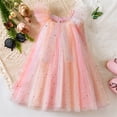 thumbnail image 1 of LOVZFMLL Robe Mode Enfant 3-8 Ans Couleur Unie Paillettes Fermeture Éclair Manches Courtes Col Rond, 1 of 9