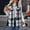 Gray, variant on VIWORLD Casual Longline Plaid Vest for Women - Lapel Collar Sleeveless Button-Down for Seasonal Layering Green，S