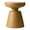 Brown, variant on LeisureMod Minimalist Modern Side Table Round Fiberstone Tabletop Pedestal Base, Accent Table for Home Patio Living Room Weather-Resistant, Isle Cream