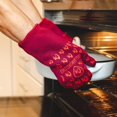 thumbnail image 4 of Grill Armor Oven Mitts - Extreme Heat Resistant EN407 Certified 1,472℉ - Cooking Mitts for BBQ, Grilling, Baking, Camping, Fire Pit, Cast Iron, Smoker, Pizza & More - Indoor & Outdoor - Red, 4 of 5