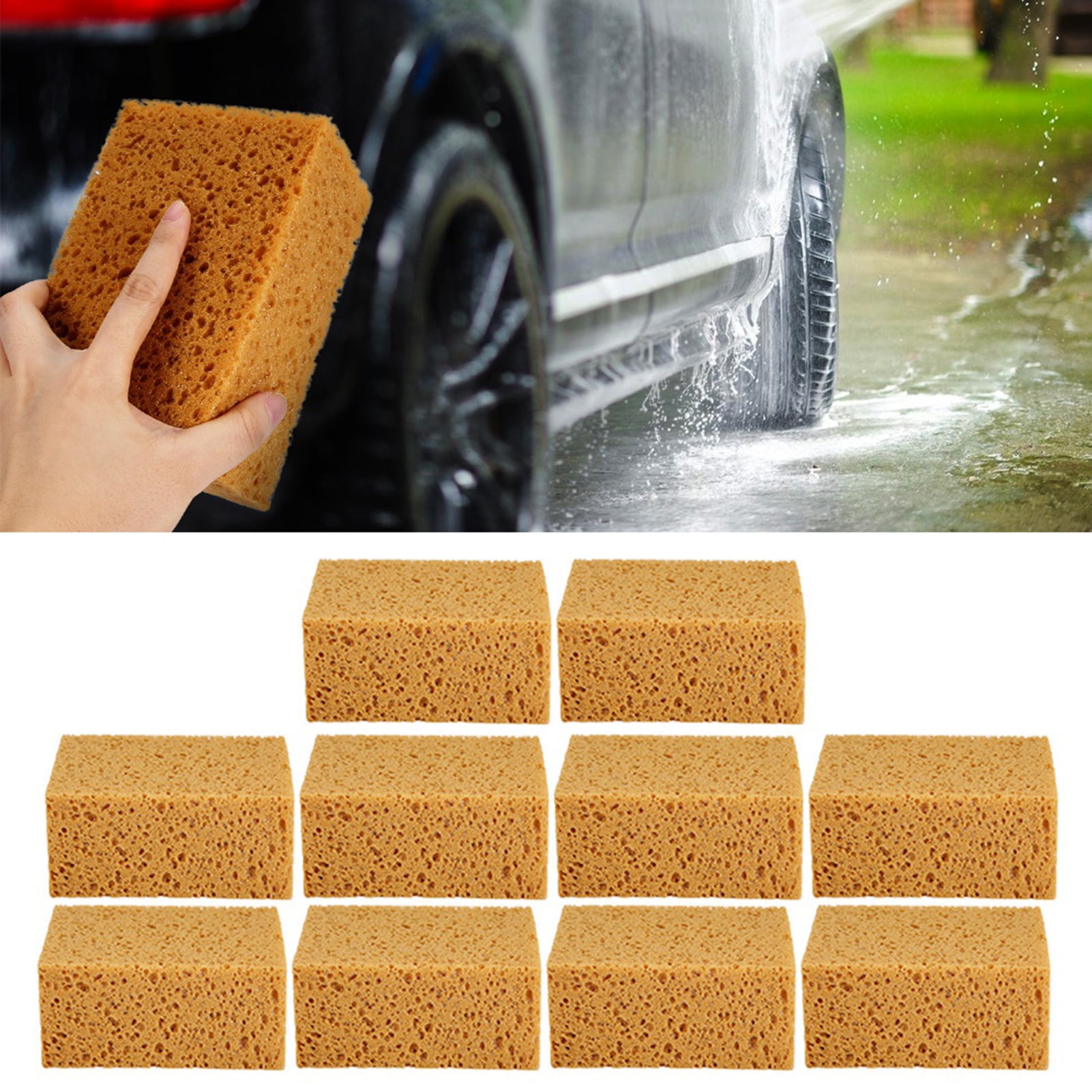 Car Cleaning Sponges, Easy Use Scratch Proof Handheld Auto Sponge