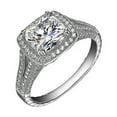 thumbnail image 3 of Lafonn Classic Sterling Silver Platinum Plated Lassire Simulated Diamond Ring (3.58 CTTW), 3 of 5