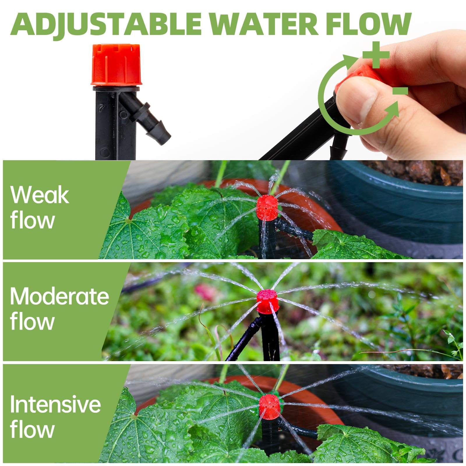 50/ 100/ 240FT Drip Irrigation System Kit Automatic Garden Watering System for Plant Greenhouse Yard Lawn