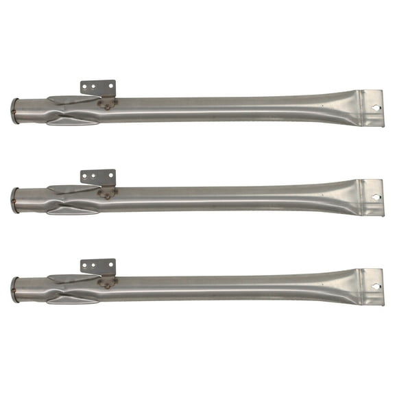 3-Pack BBQ Gas Grill Tube Burner Replacement Parts for Kenmore 122.47207610 - Compatible Barbeque Stainless Steel Pipe Burners