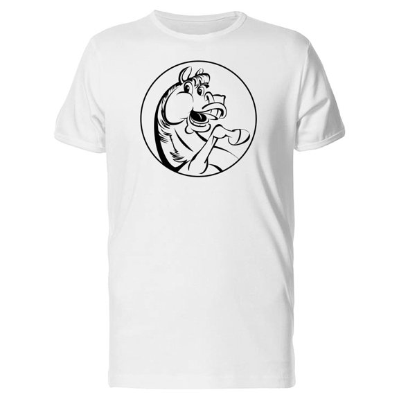 Funny Happy Horse Logo B&W Tee Men's -Image by Shutterstock