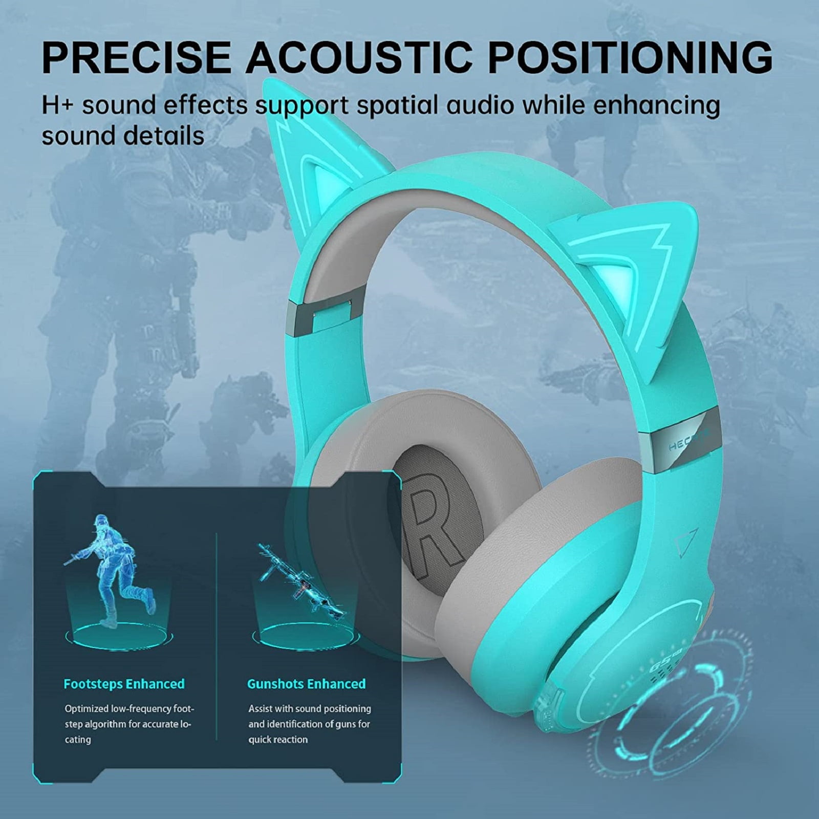 Edifier G5BT CAT Wireless Bluetooth Wired Cat Ear Gaming Headset with Mic