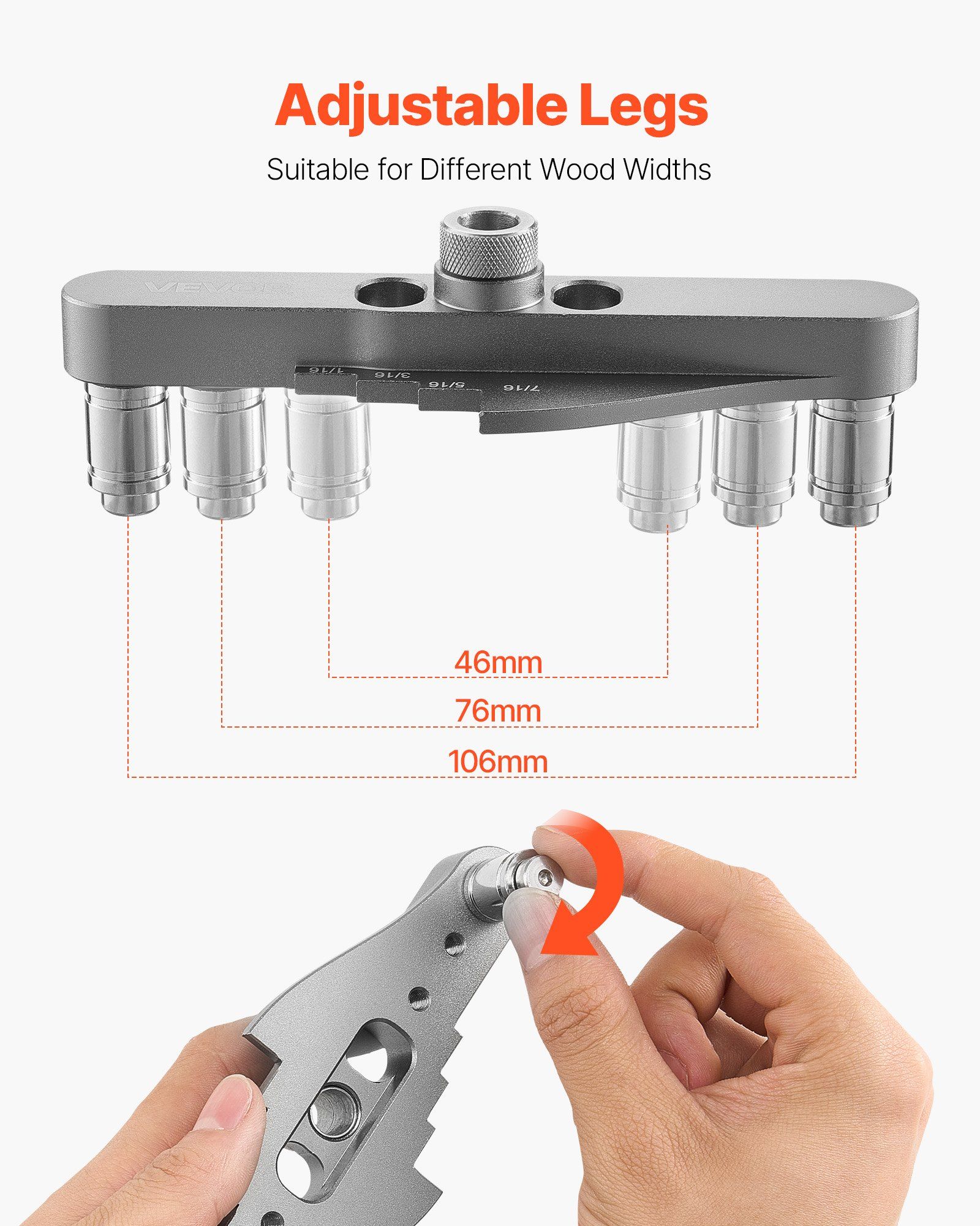 Self Centering Dowel Drill Jig Kit with 3 Sizes Drill Bits – Precision Woodworking Joinery Tool