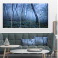 thumbnail image 1 of Trail Through Blue Fall Forest - Landscape Photo Canvas Art Print, 1 of 3